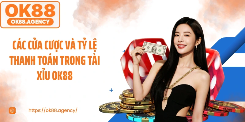 Các cửa cược và tỷ lệ thanh toán trong tài xỉu OK88
