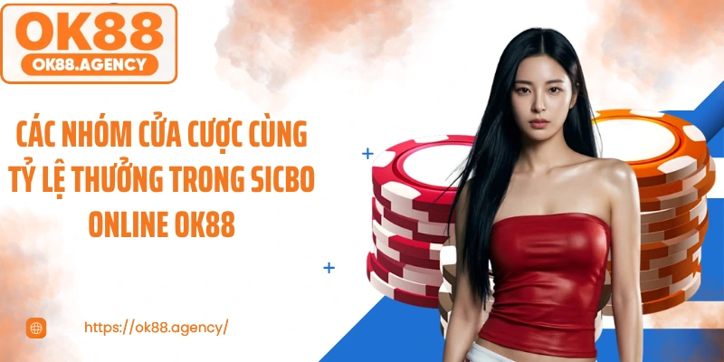 Các nhóm cửa cược cùng tỷ lệ thưởng trong sicbo online OK88
